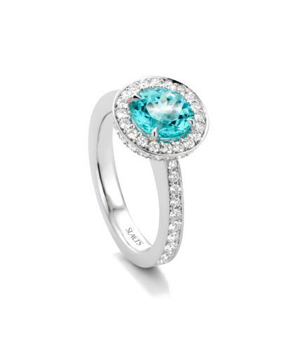 SLAETS Jewellery One-of-a-kind Paraiba Tourmaline Ring with Diamonds (watches)